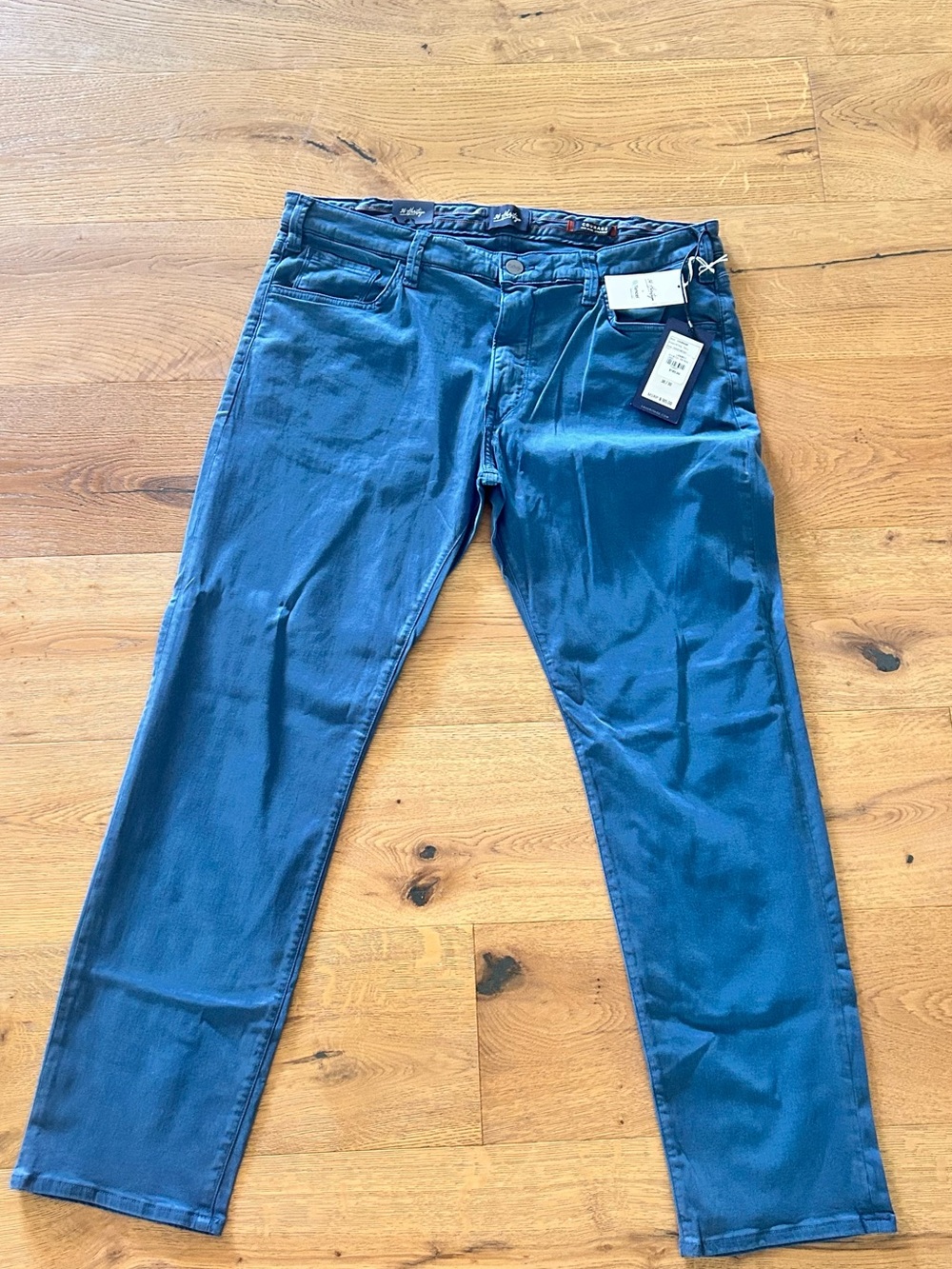 NWT 34 Heritage Men's Teal Slim Straight Jeans (darker blue in person)
